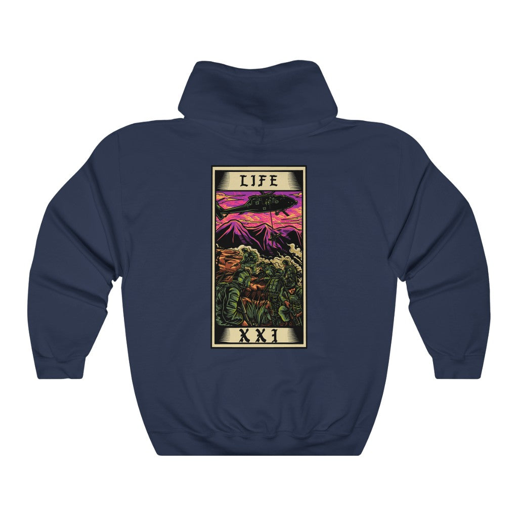 Life Tarot Card Pullover Hoodie