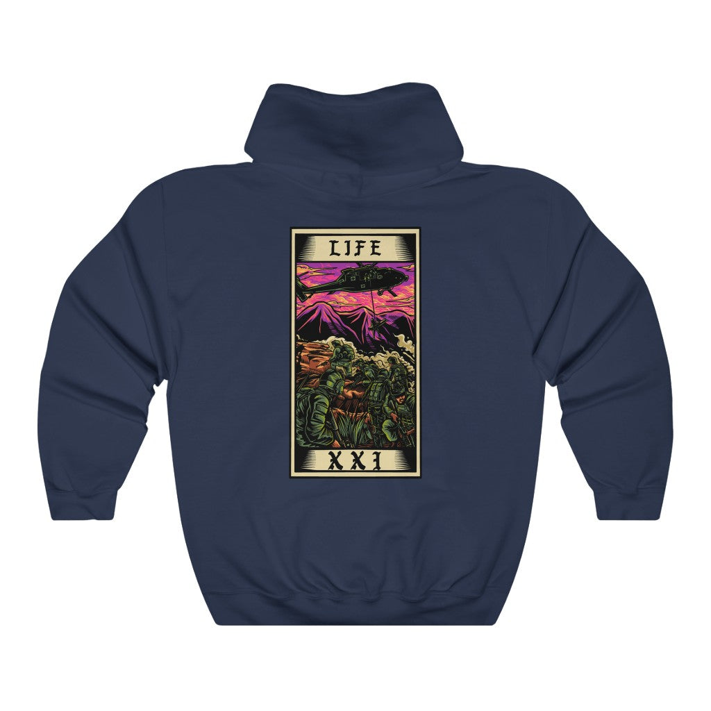 Life Tarot Card Pullover Hoodie