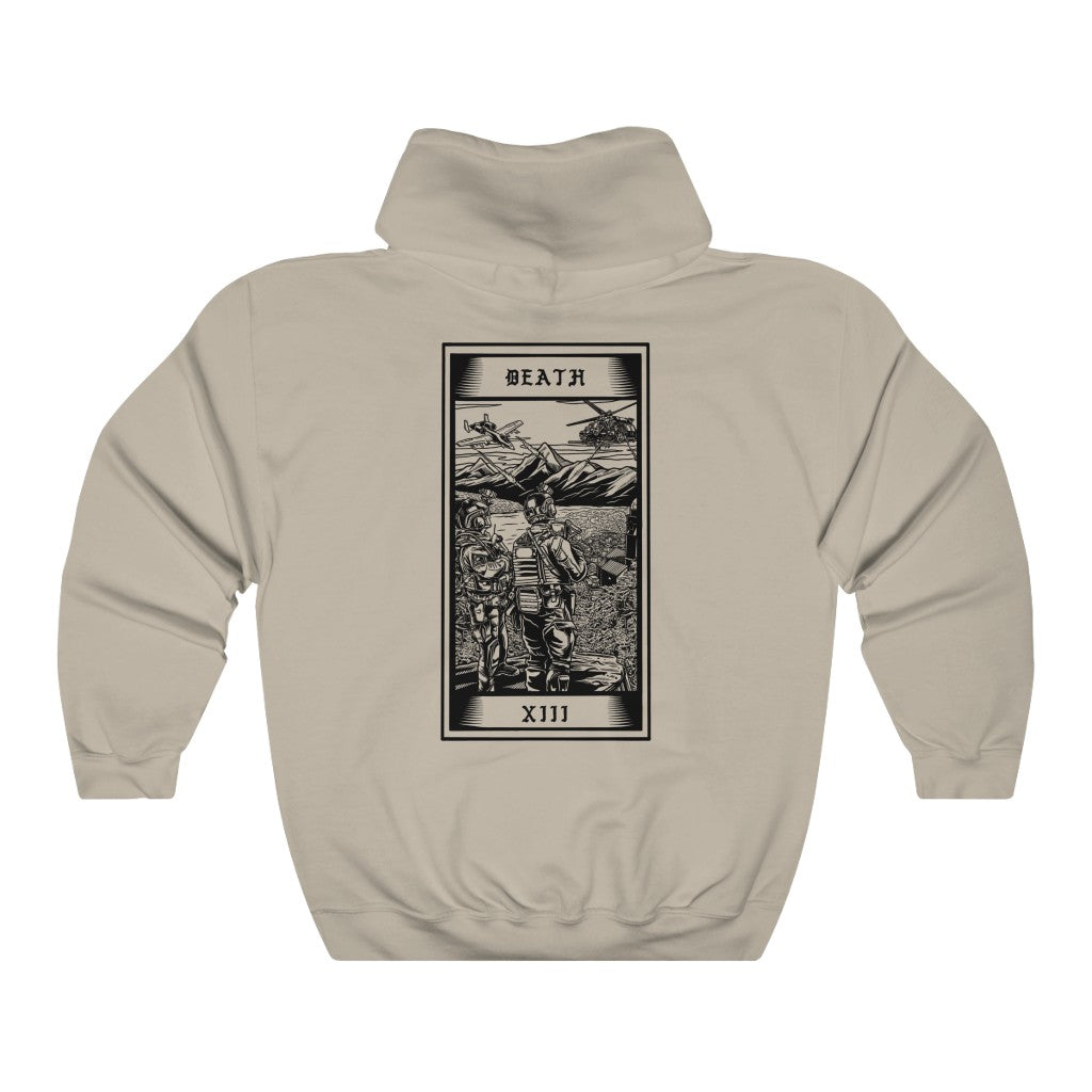 Death Tarot Card Pullover Hooide