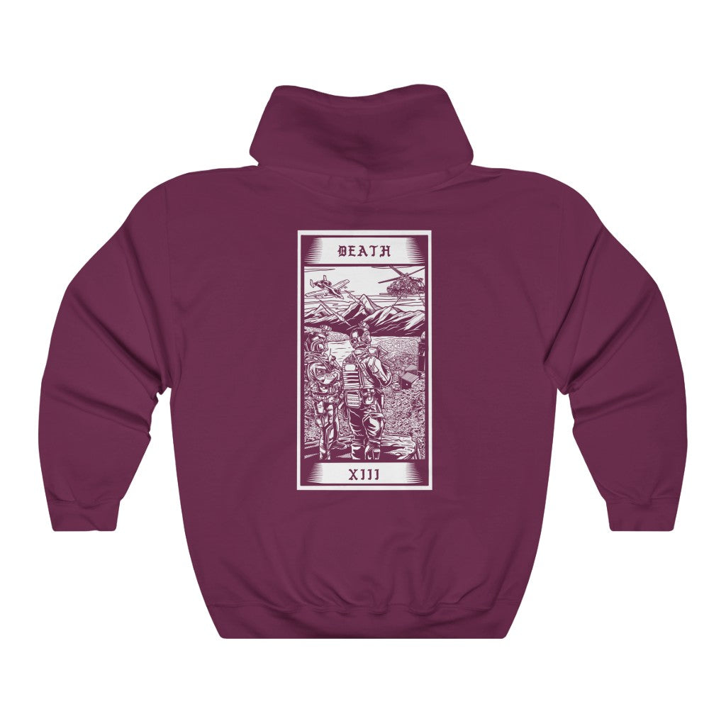 Death Tarot Card Pullover Hooide