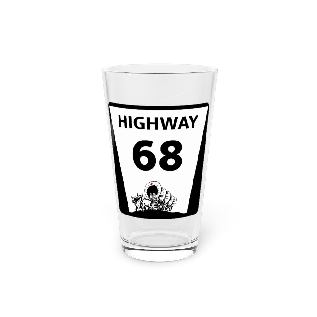 Highway 68 Pint Glass