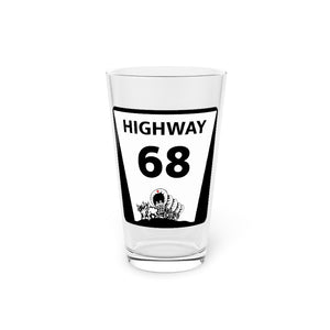 Highway 68 Pint Glass