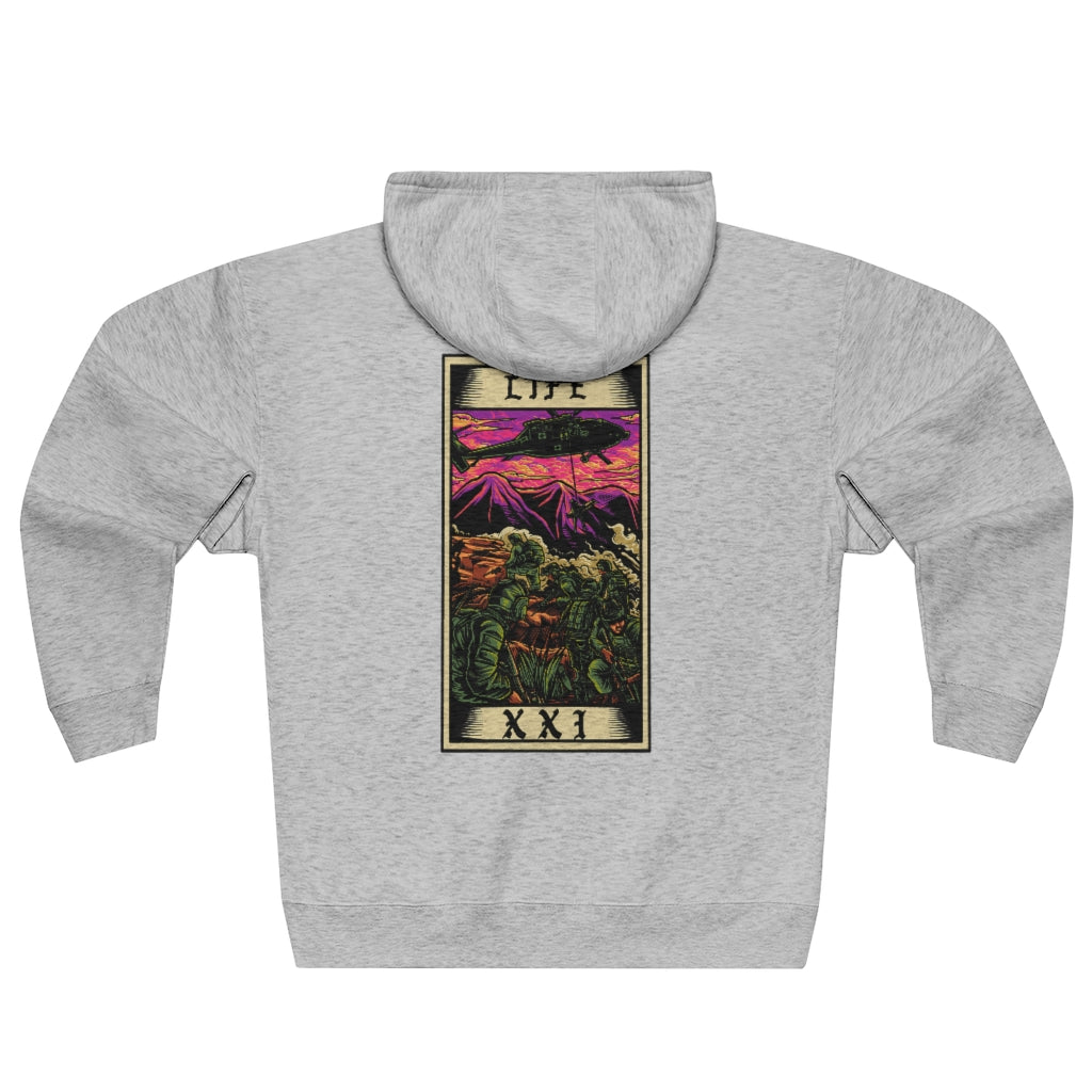 Life Tarot Card Zip Hoodie