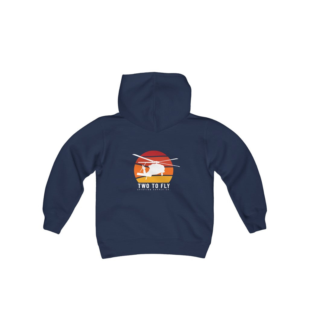 Sunset Hawk Kids Pullover Hoodie
