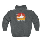 Navy Hawk Sunset Full Zip Hoodie