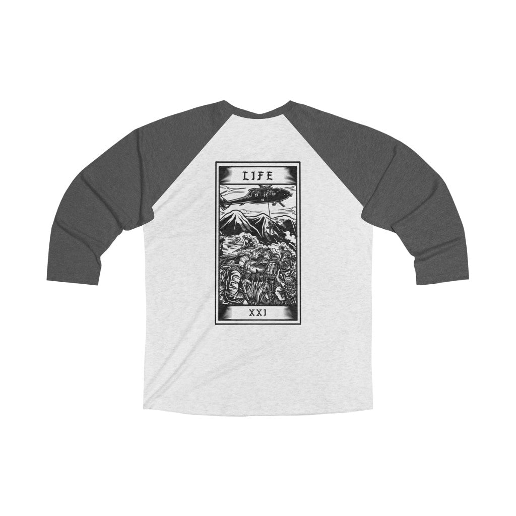 Life Tarot Card 3/4 Raglan Tee