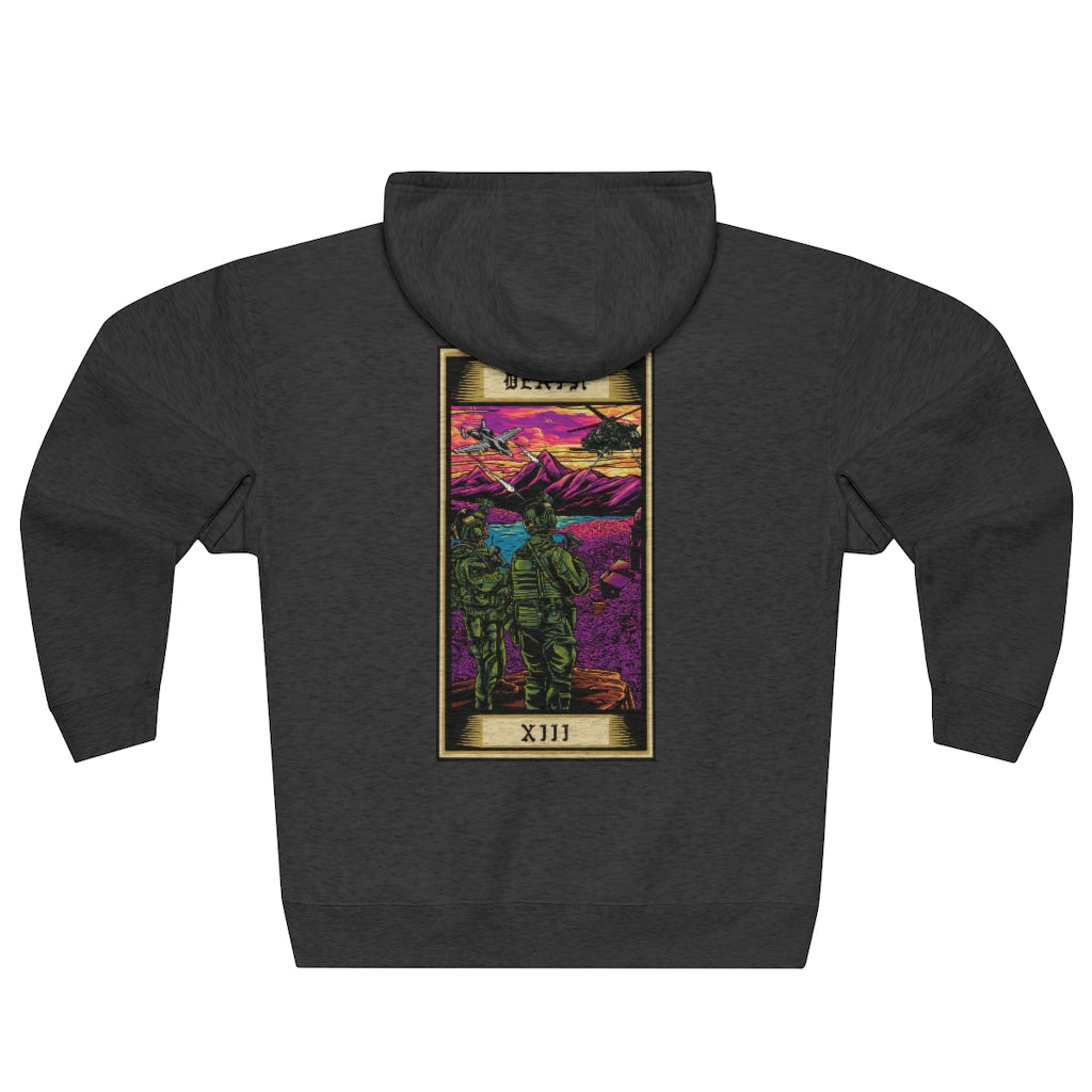 Death Tarot Card Zip Hoodie