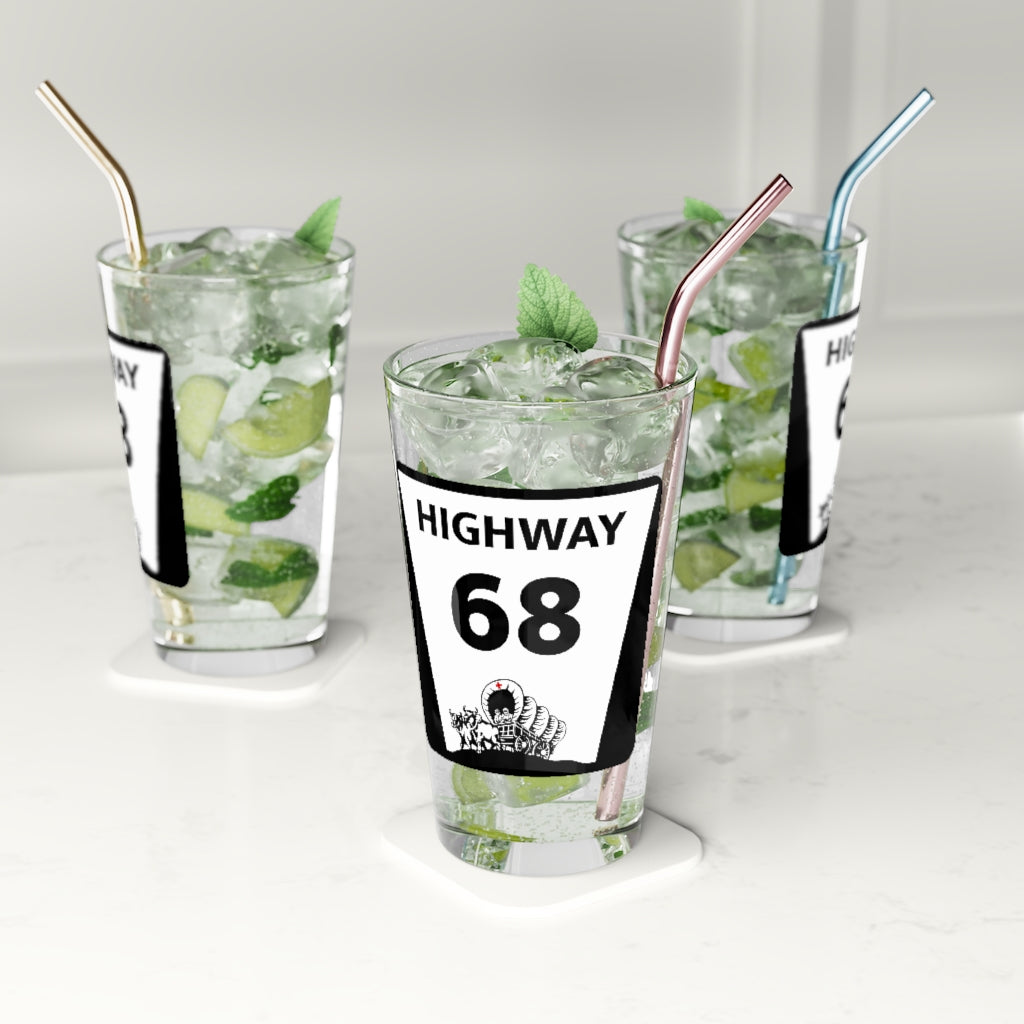 Highway 68 Pint Glass