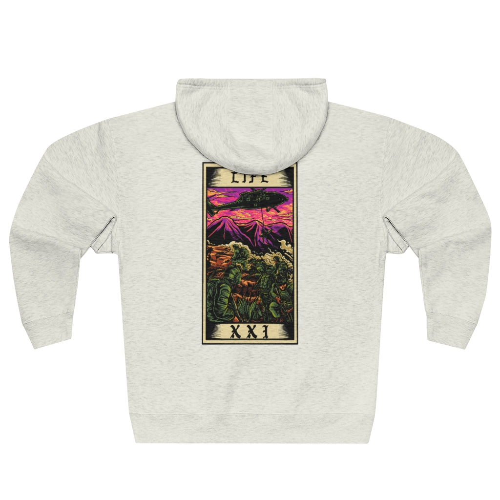 Life Tarot Card Zip Hoodie