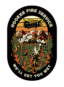 Hooker Fire Service Sticker