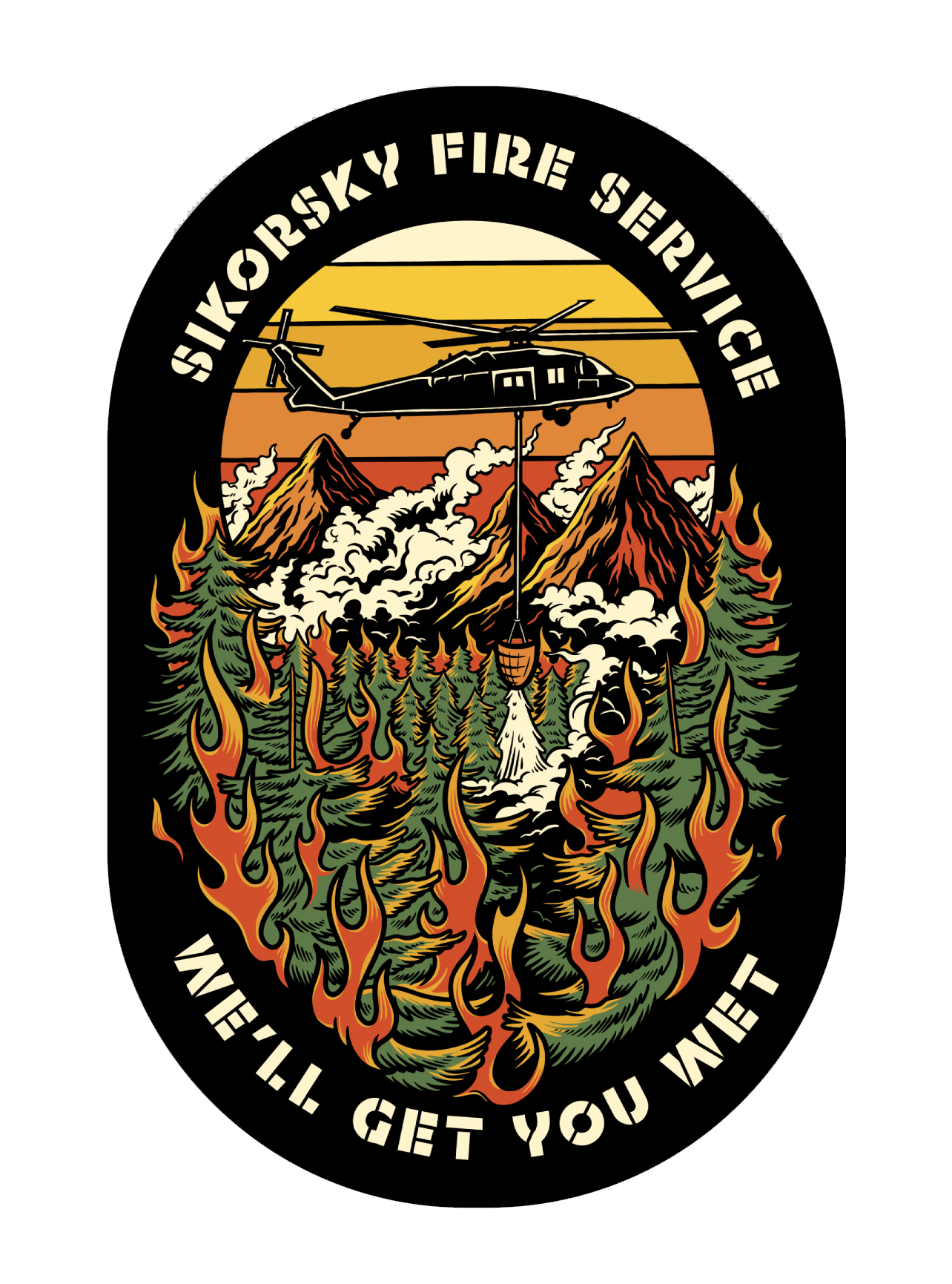 Sikorsky Fire Service Sticker