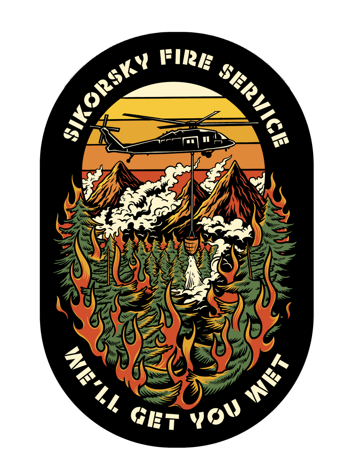 Sikorsky Fire Service Sticker
