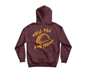 Will Fly For Tacos Zip Hoodie