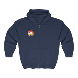 Navy Hawk Sunset Full Zip Hoodie