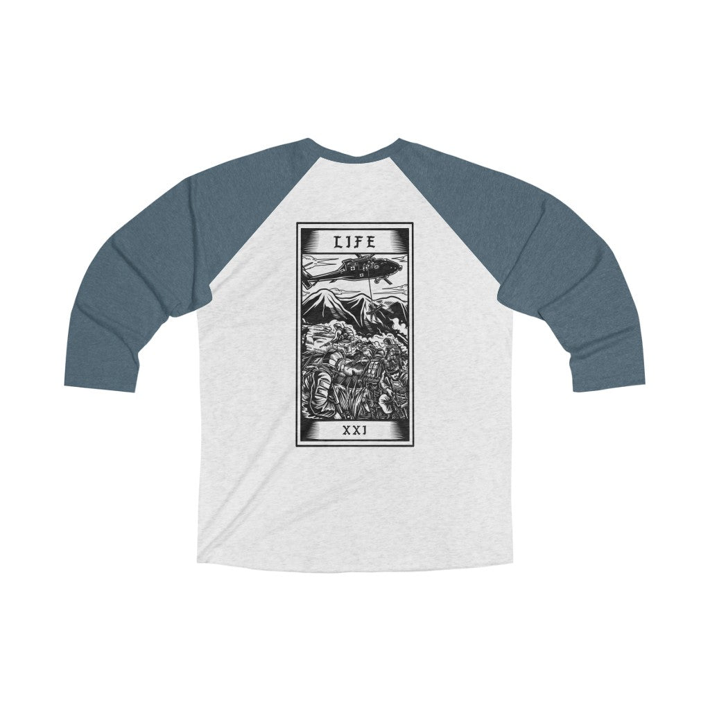 Life Tarot Card 3/4 Raglan Tee