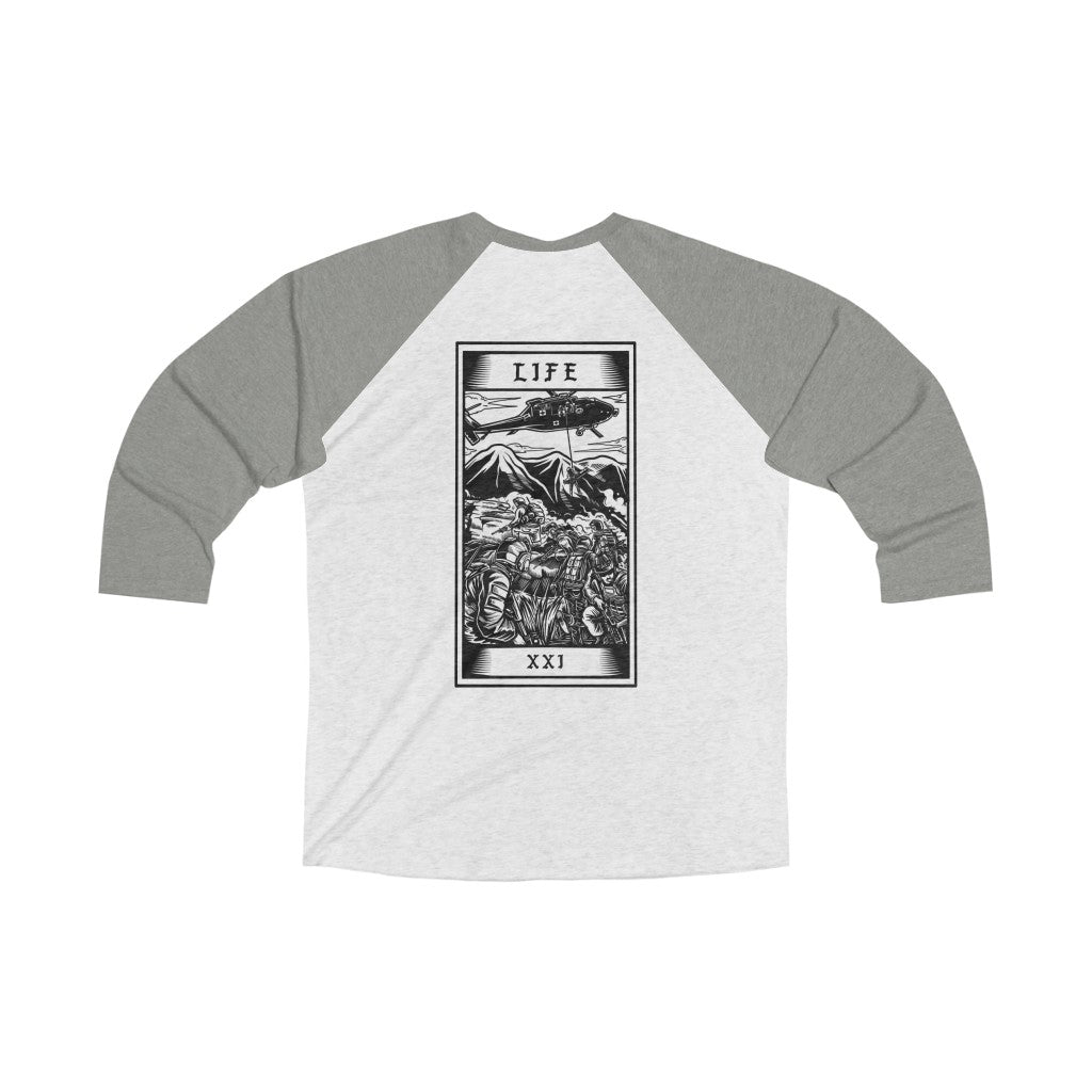 Life Tarot Card 3/4 Raglan Tee