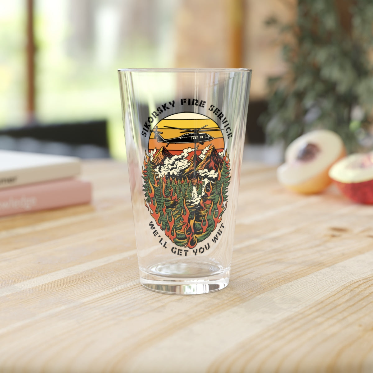Sikorsky Fire Service Pint Glass