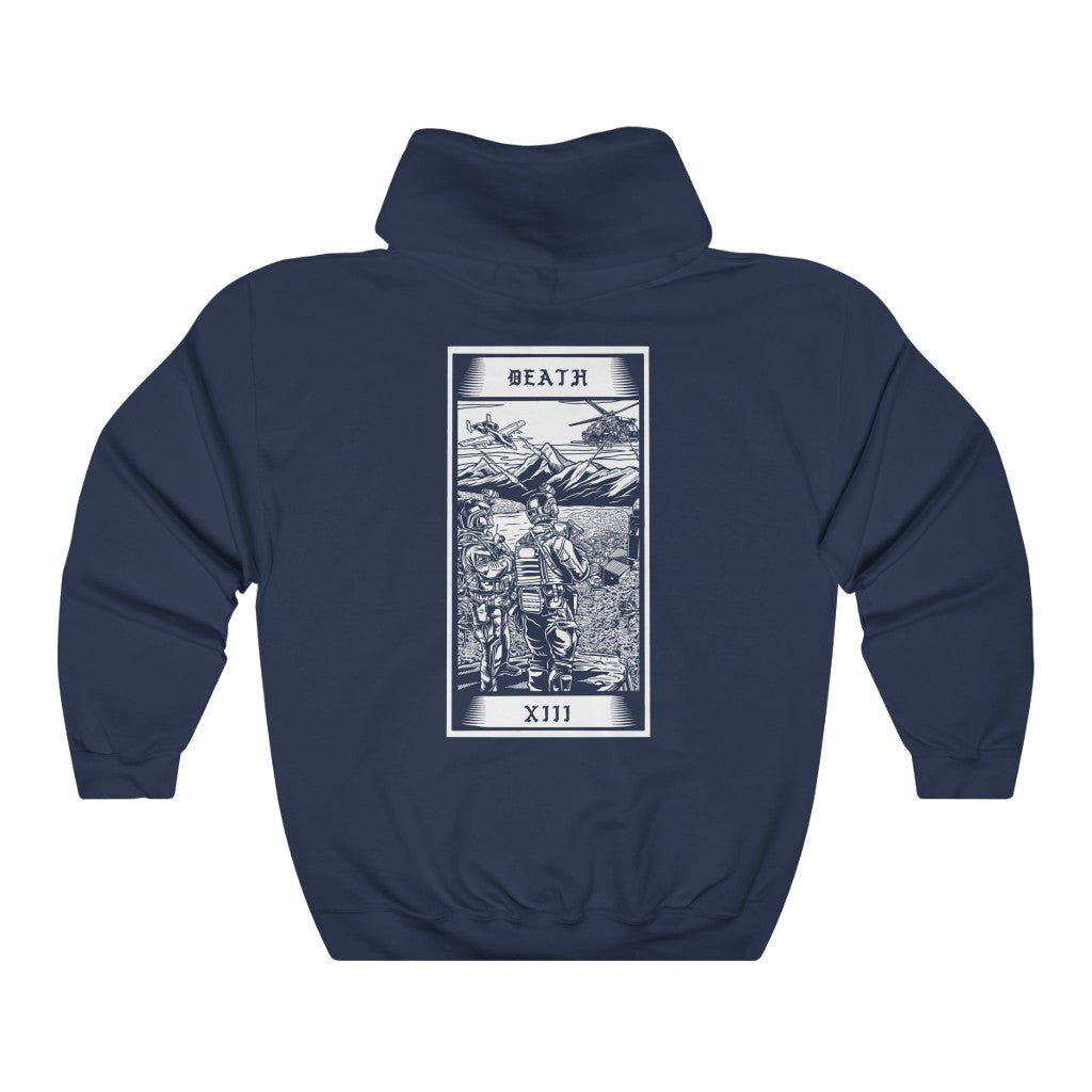 Death Tarot Card Pullover Hooide