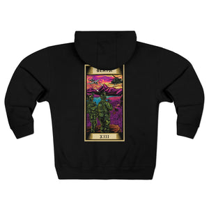 Death Tarot Card Zip Hoodie