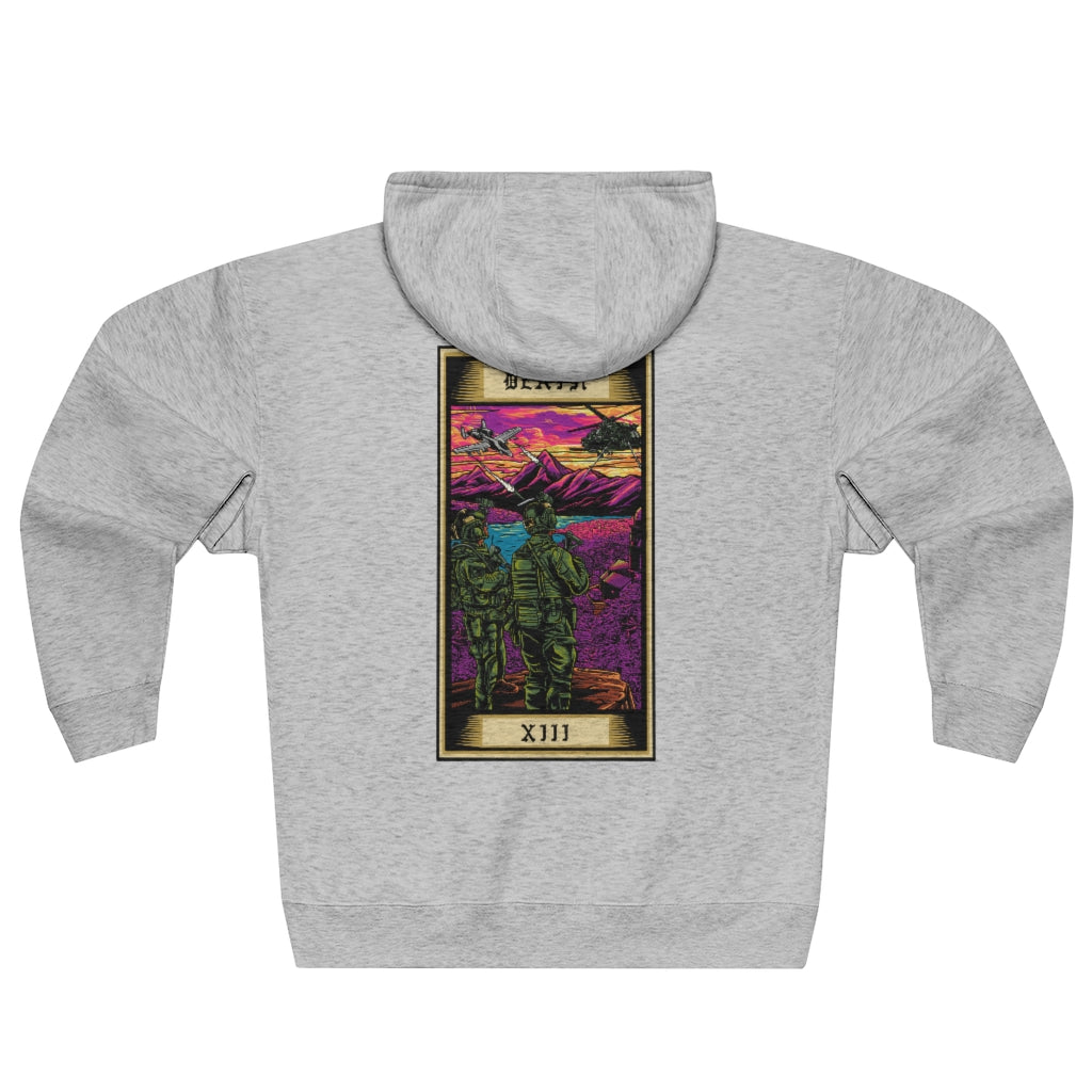 Death Tarot Card Zip Hoodie