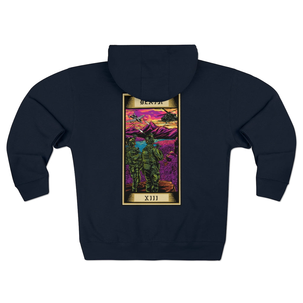 Death Tarot Card Zip Hoodie