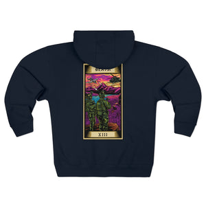 Death Tarot Card Zip Hoodie