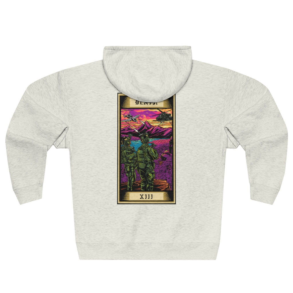 Death Tarot Card Zip Hoodie