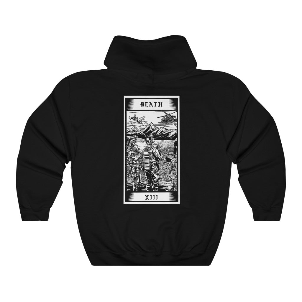 Death Tarot Card Pullover Hooide