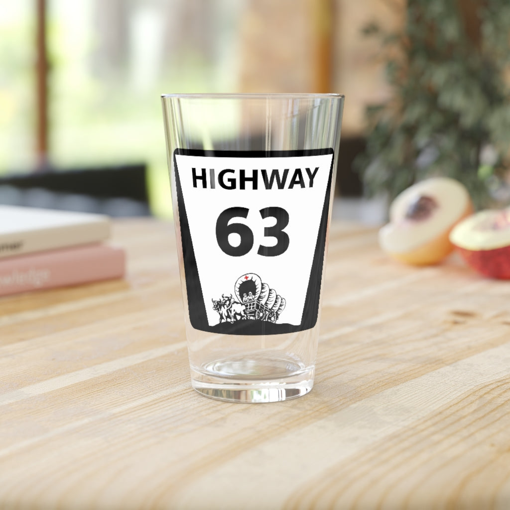 Highway 63 Pint Glass