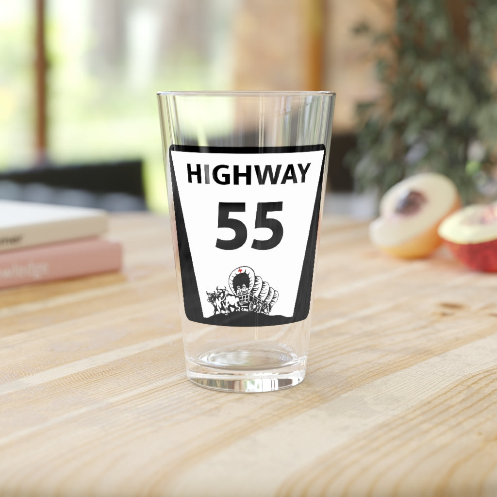 Highway 55 Pint Glass