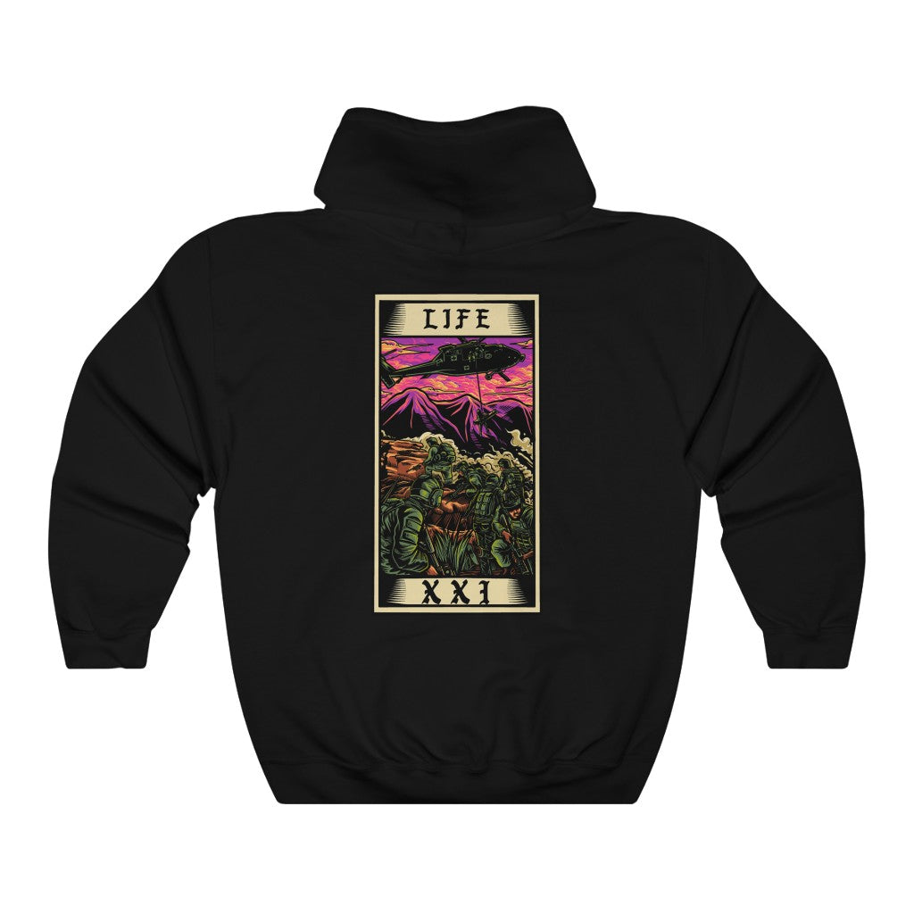 Life Tarot Card Pullover Hoodie