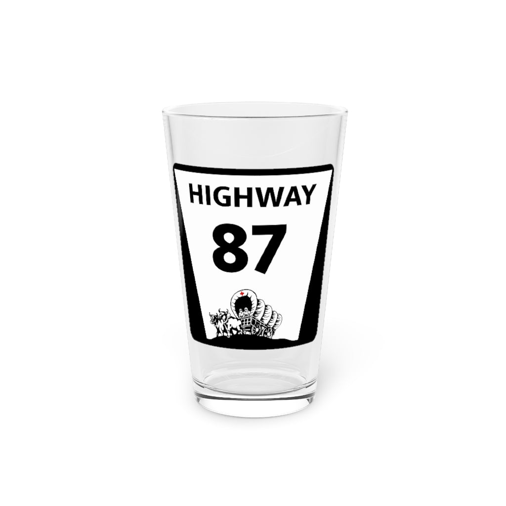 Highway 87 Pint Glass
