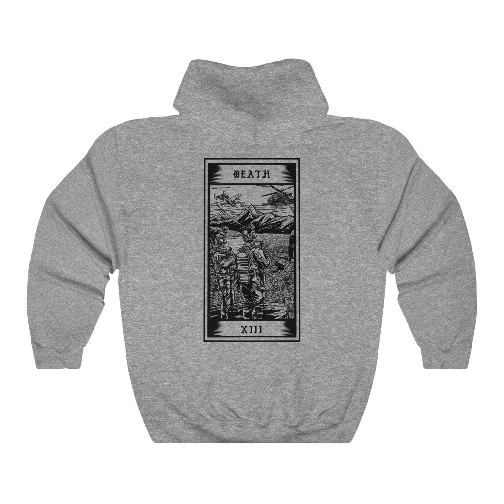 Death Tarot Card Pullover Hooide
