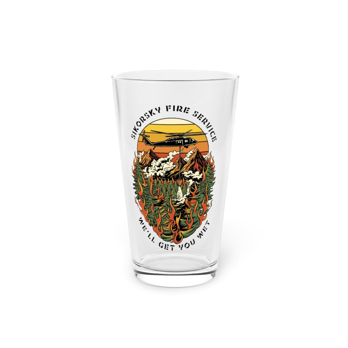 Sikorsky Fire Service Pint Glass