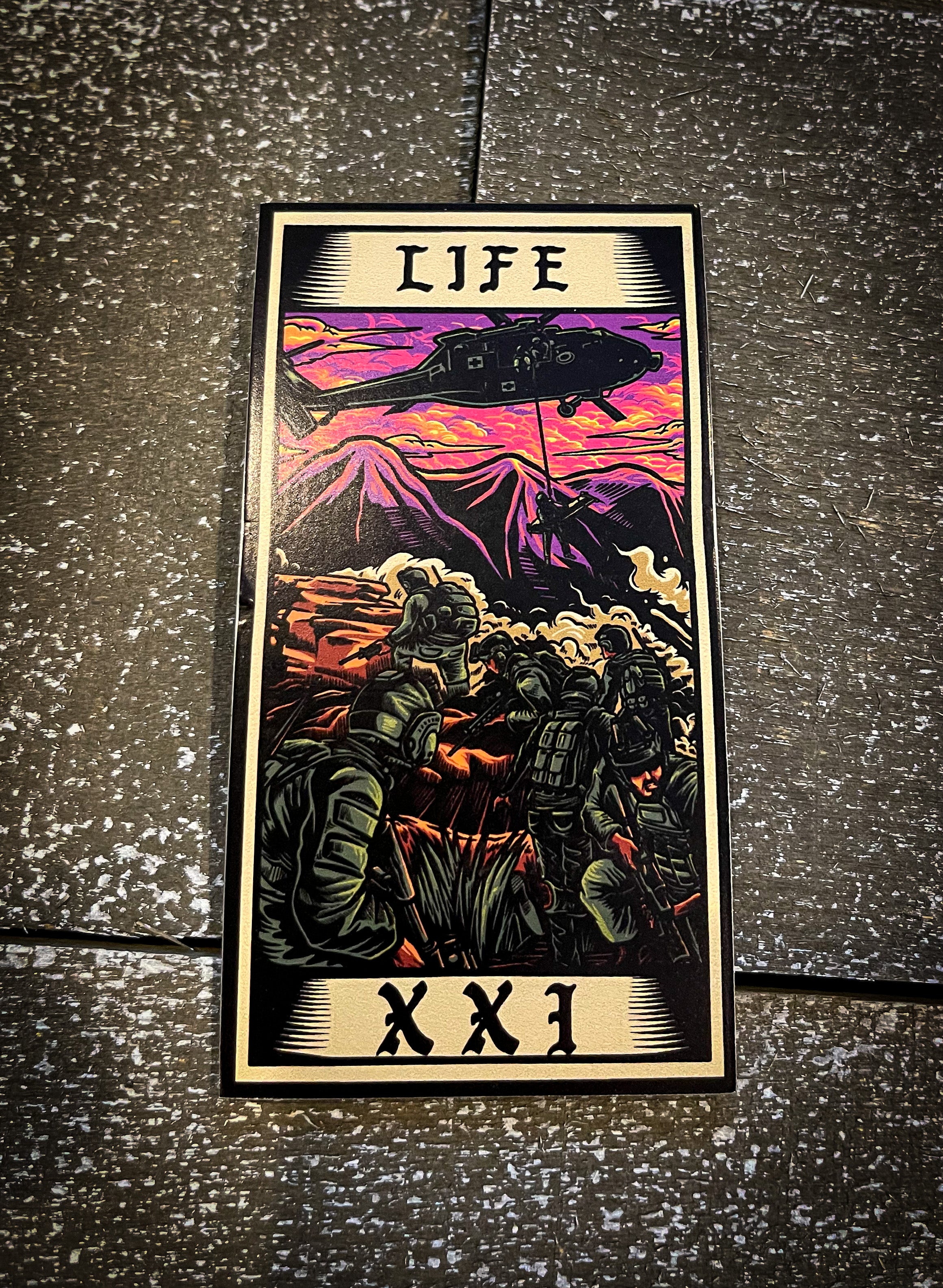 Life Tarot Card Sticker