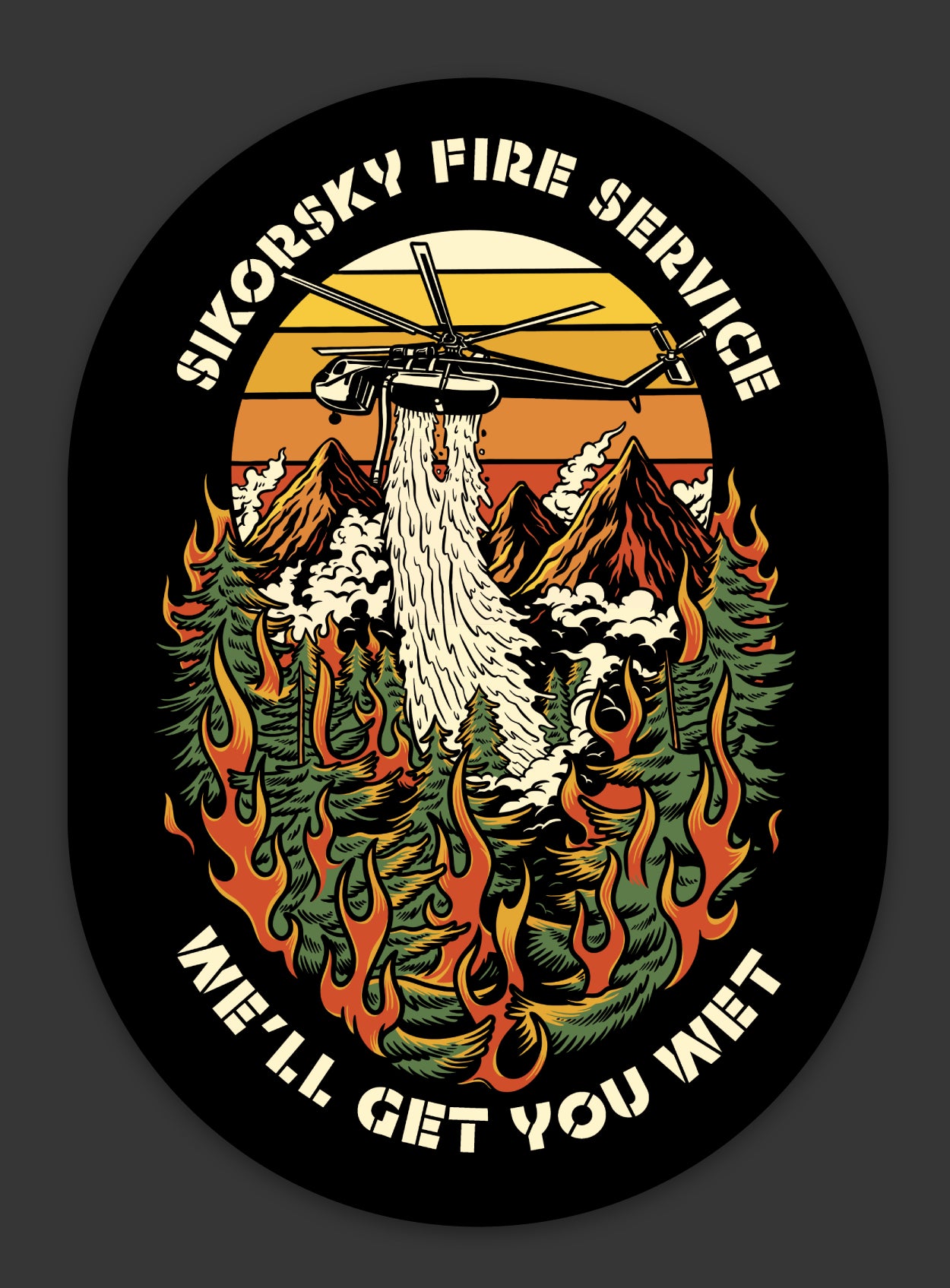 Sky Crane Fire Service Sticker