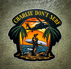 Charlie Don’t Surf Sticker