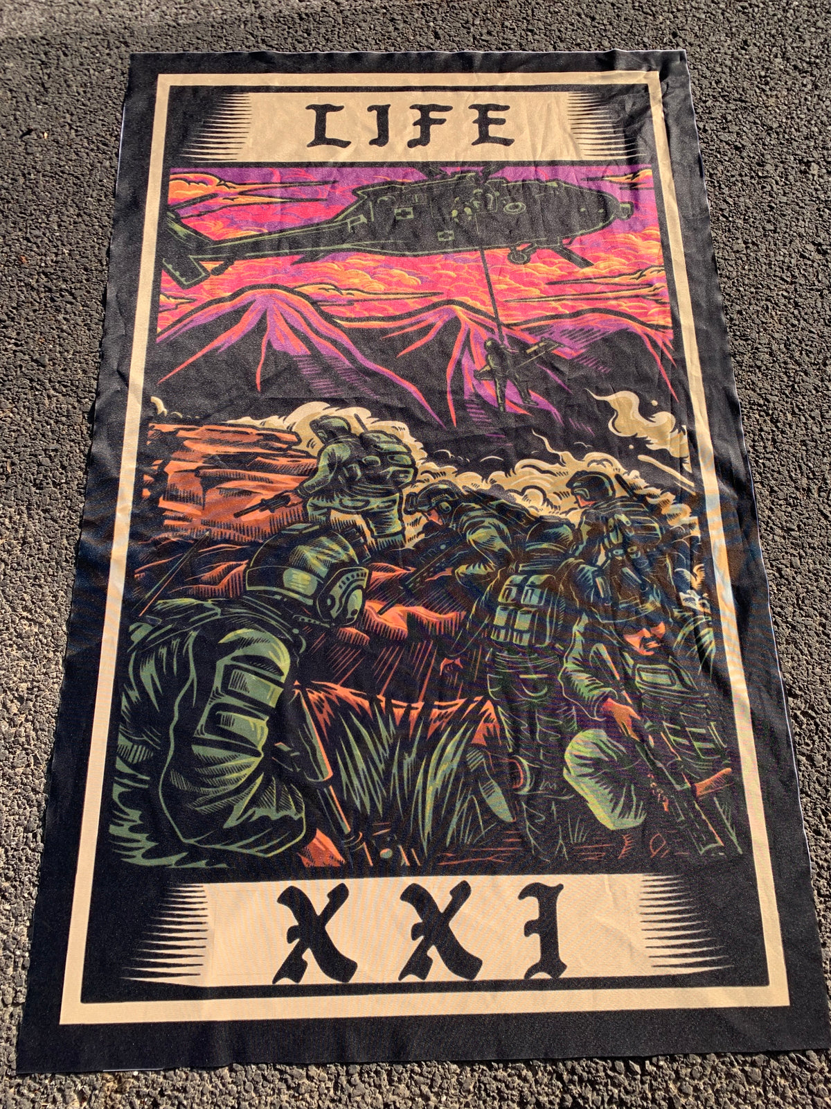Life Tarot Card Flag