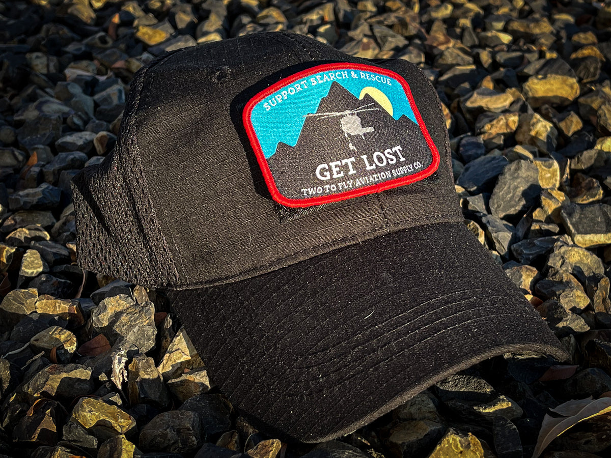 Get Lost tactical hat, woodland camo colourway