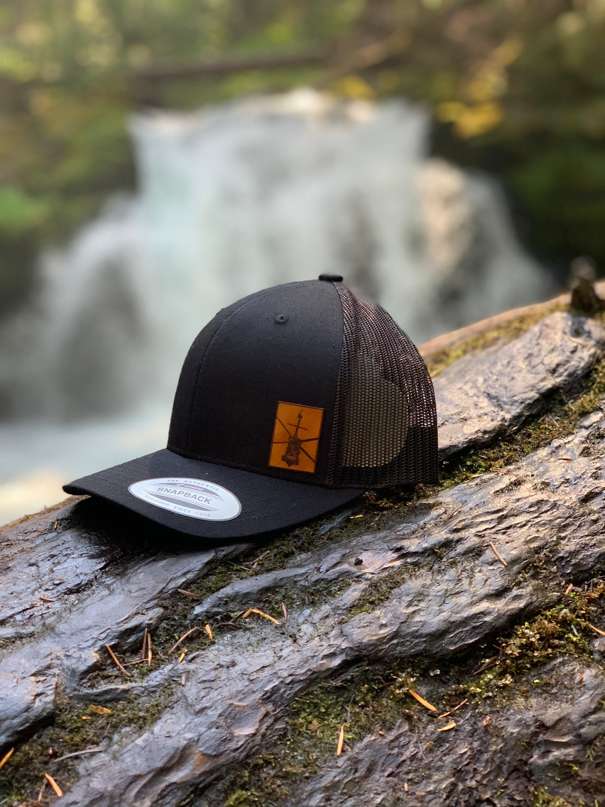 UH-60 Black Hawk black snapback cap from Two to Fly