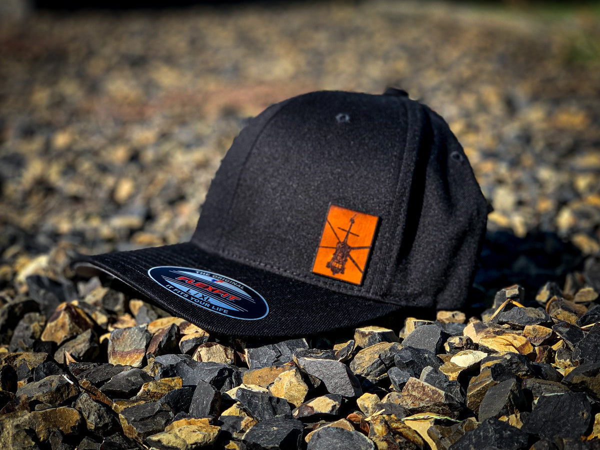 UH-60 Black Hawk Flexfit cap, angled view